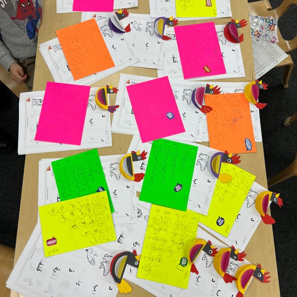 Children in Arabic language class learning together